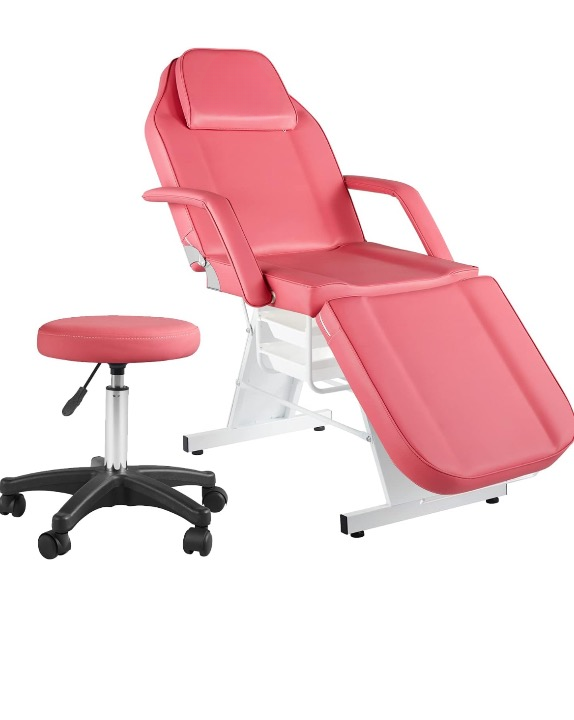 Manual Derma Chair | Adjustable PU Leather Dermatology & Cosmetology Chair for Clinic & Salon