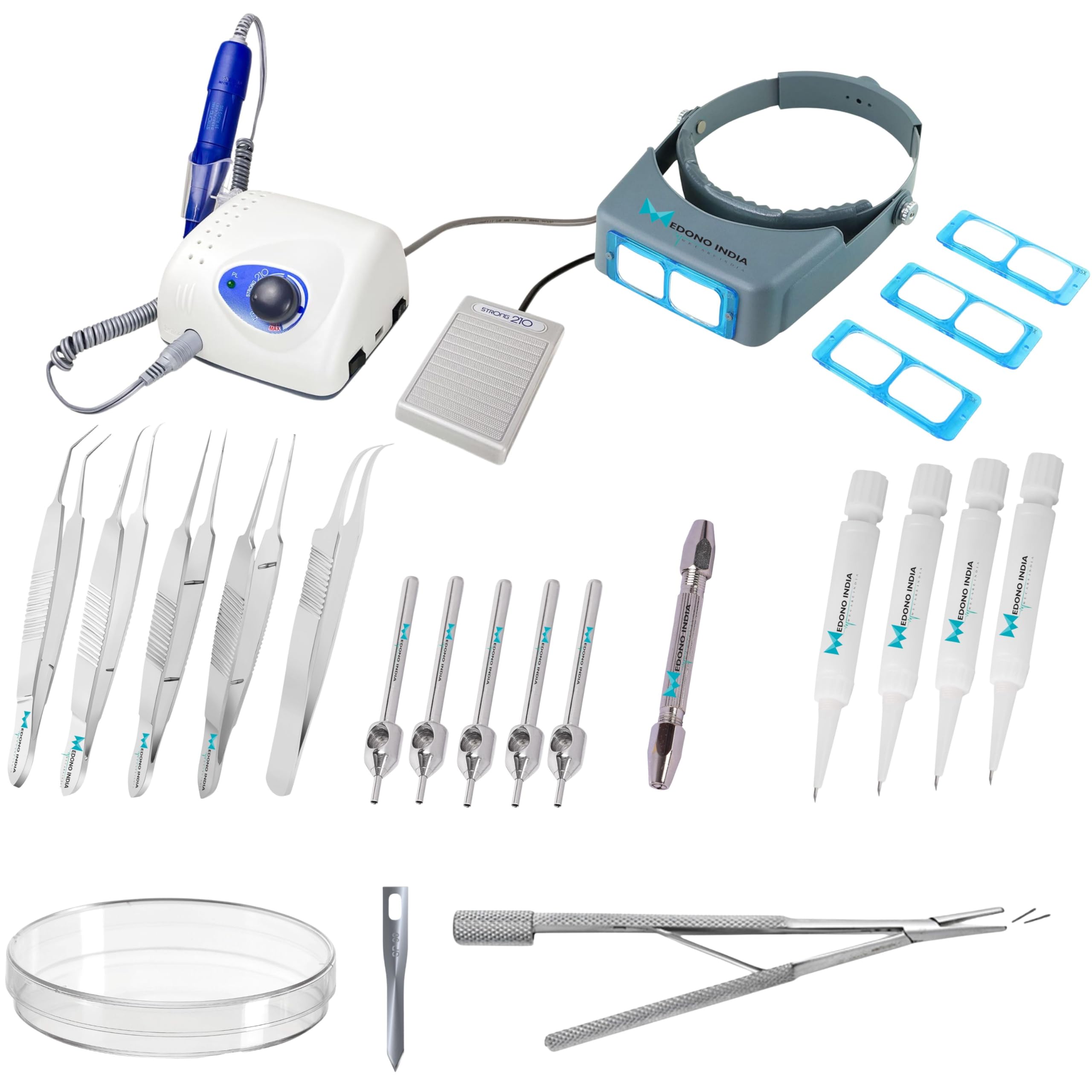 Hair Transplant Surgical Kit | Complete Micro Motor & Instruments Set for Hair Transplant Clinics