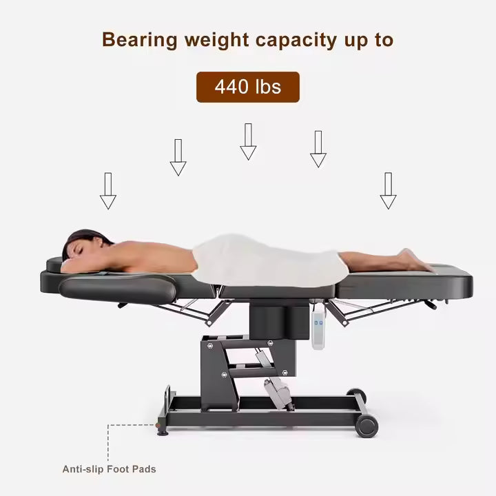 Semi electric derma chair with wheels