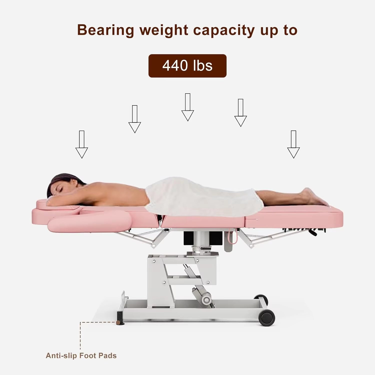 Semi electric derma chair with wheels
