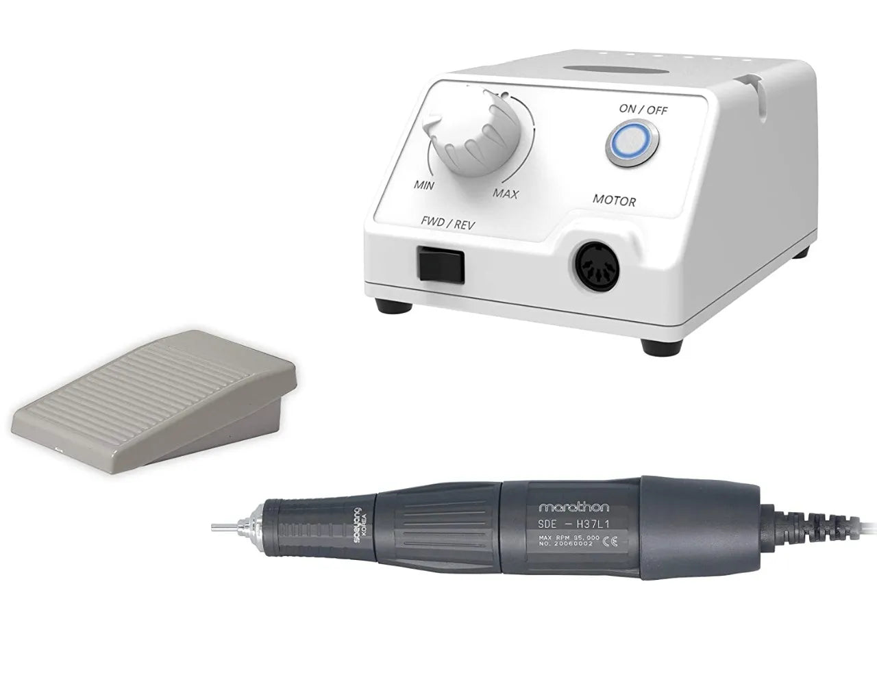 Marathon Micro Motor M4 | Complete Electric Micro Motor Unit with Handpiece for Hair Transplant & Dental Use